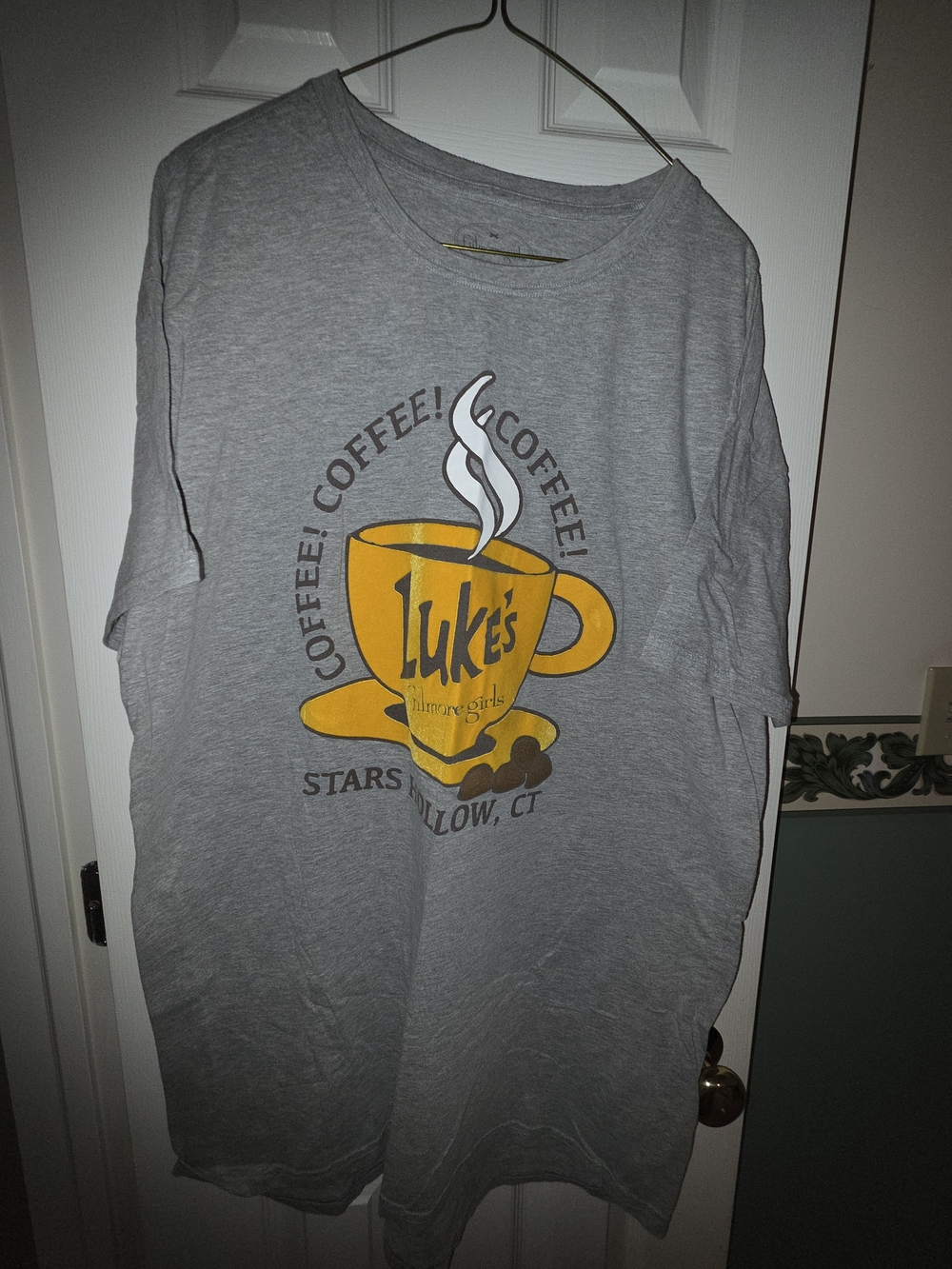 Luke's Diner Gray Coffee Graphic Sleep Tee